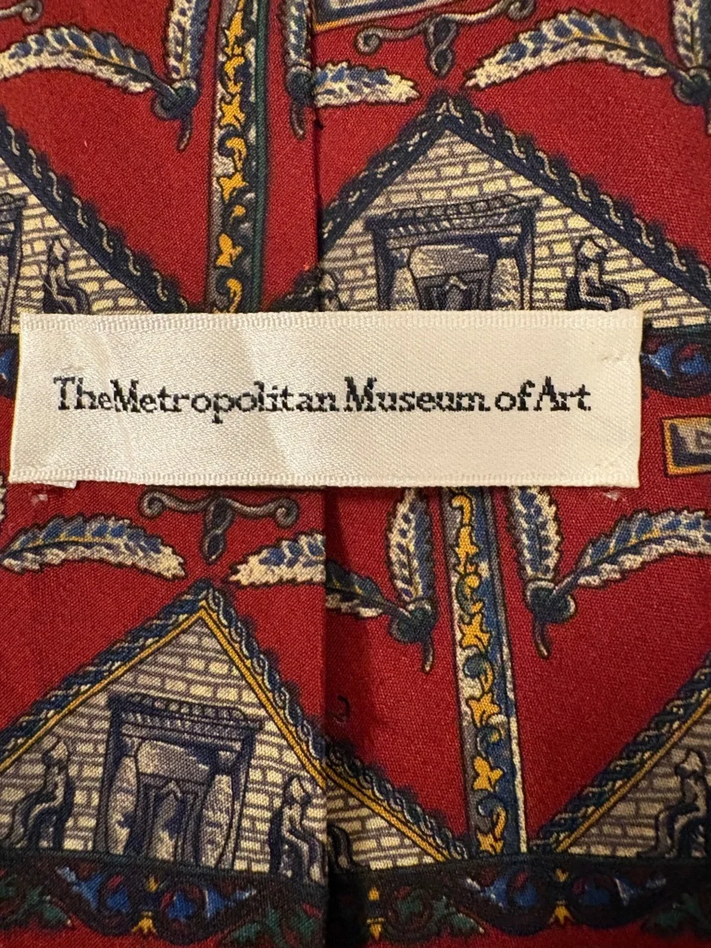 Vintage Metropolitan Museum of Art (MMA) Egyptian Revival Silk Tie